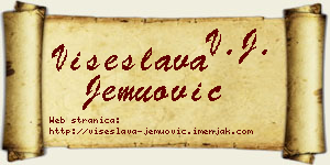 Višeslava Jemuović vizit kartica